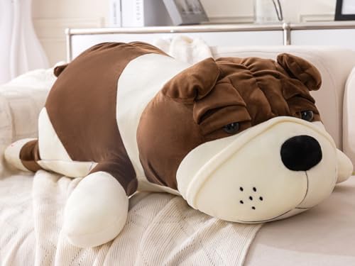 Brown 177in French Bulldog Plush Pillow Toy 1