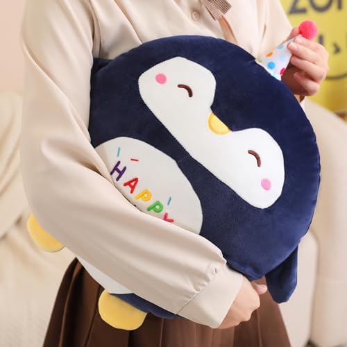 Litence Cute Penguin Birthday Plush Pillow Toy