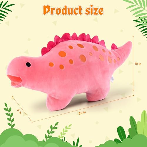 BB FUN HOUSE Dinosaur Pillow Plush Pink