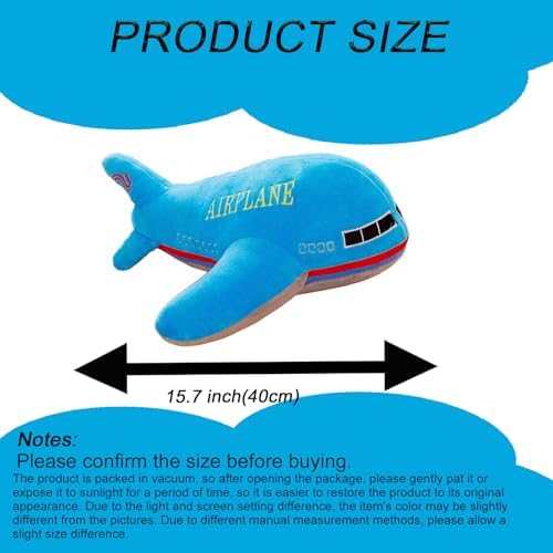 XiRiDa Airplane Plush Pillow Toy for Boys Kids 157 Inch