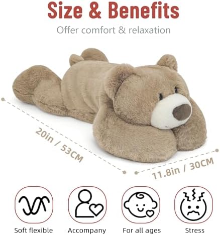 Niuniu Daddy 20 Inch Weighted Bear Plush for Adults Kids