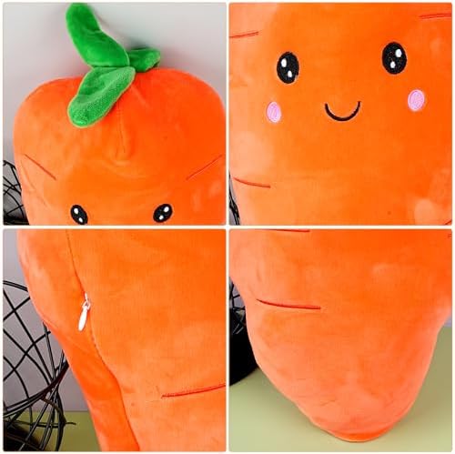 ASkinds Cartoon Carrot Plush Pillow - Cute Stuffed Toy for Kids