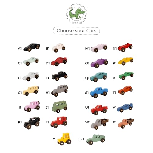 Personalized Wooden Toy Car Set of 3