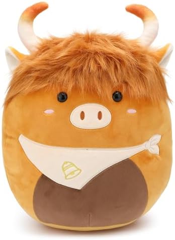 Highland Cow Plush Pillow Cute Stuffed Animal Toy