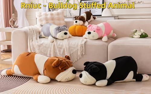 Brown 177in French Bulldog Plush Pillow Toy 1