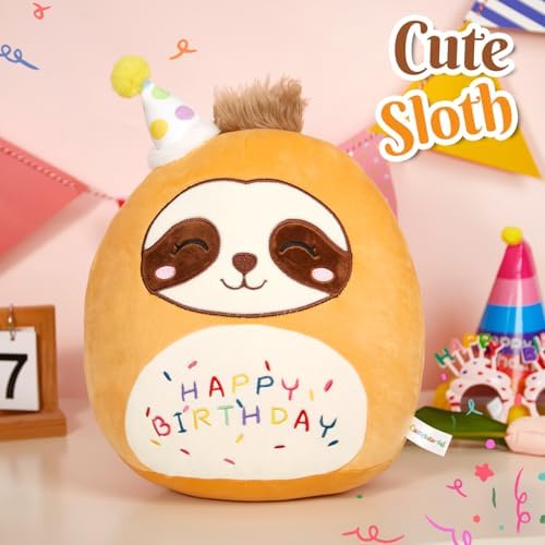 CozyWorld 15 Birthday Sloth Plush Pillow