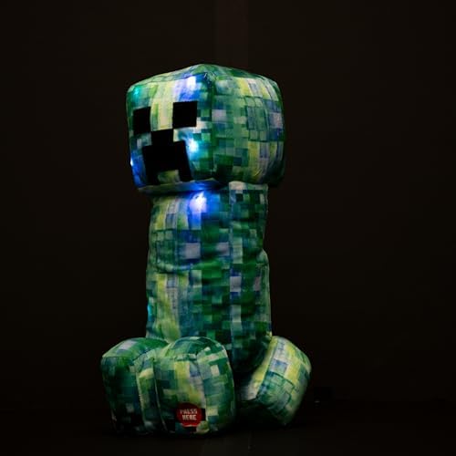 Jay Franco Minecraft Creeper Pillow Buddy - LED Light Up Plush 16 Inches