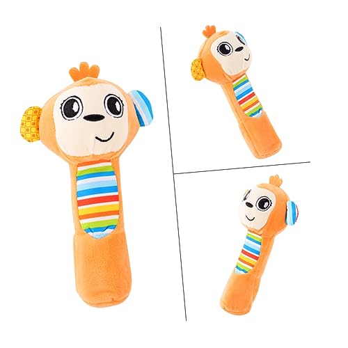 SUPVOX Plush Rattle Monkey Toy for Newborn Baby