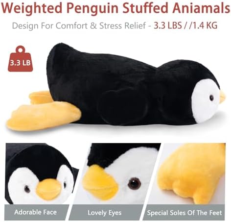 Niuniu Daddy 20 Weighted Penguin Plush Toy for Adults Kids
