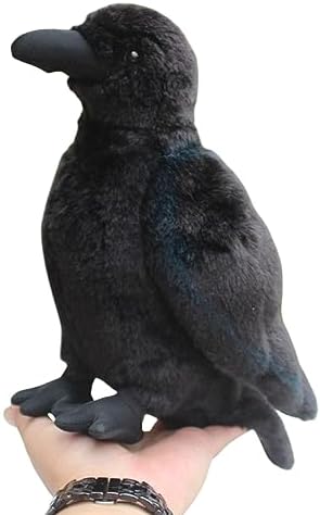 Whrigud Realistic Crow Plush Pillow Toy