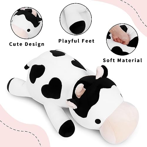 IdeaMeme Weighted Plush Cow 24 42 lbs Stuffed Animal Pillow