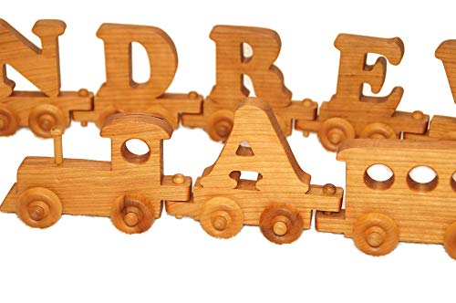 Personalized Wooden Letter Train by Little Wooden Wonders