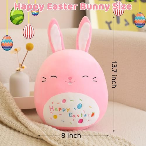 Pink Bunny Plush Stuffed Animal Toy Soft Rabbit Plushie