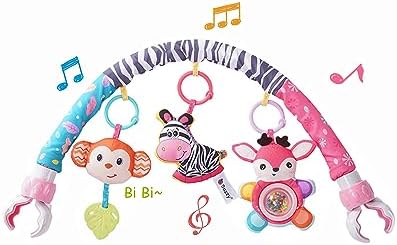 PauHami1ton Baby Mobile with Hanging Toys - Pink Zebra Design