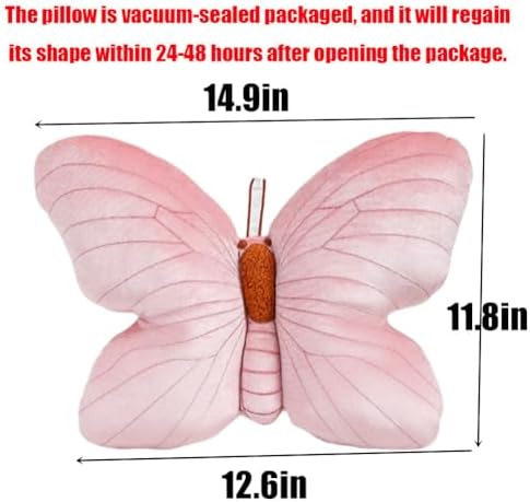 Butterfly Shaped Plush Pillow All Pink
