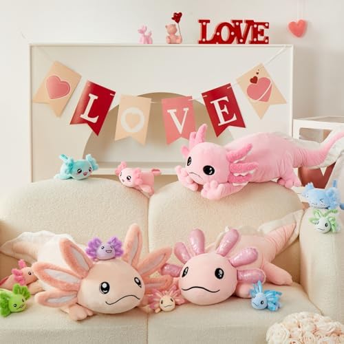 MaoGoLan Glow Axolotl Plush Pillow 5Pcs Set