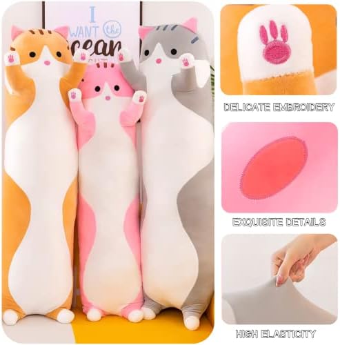 Kekeso Giant Gray Cat Plush Pillow 90cm