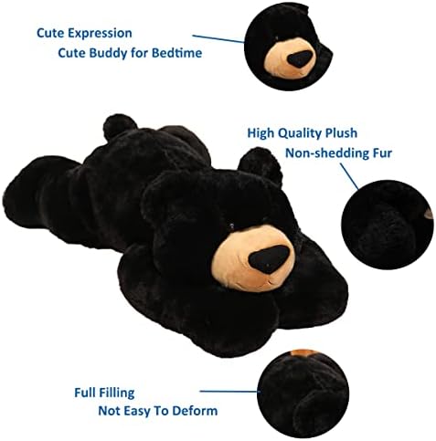 Doireum Weighted Black Bear Plush Toy 62 Lbs