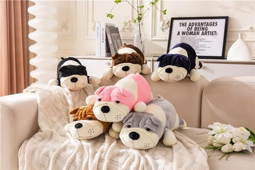Brown 177in French Bulldog Plush Pillow Toy 1