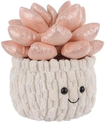 Apricot Lamb Potted Shiny Succulents Plush Stuffed Animal for Kids