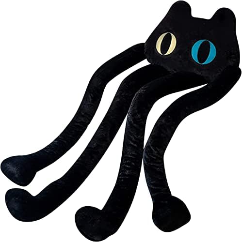 Long Cat Plush Pillow 39 Kawaii Black Cat Stuffed Animal Toy