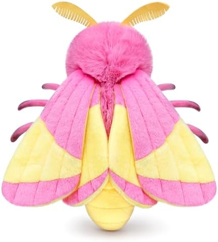 ZHONGXIN MADE Rosy Maple Moth Plush Pillow Toy 12in