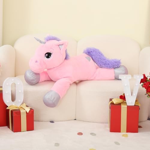 Lanmore 24 Unicorn Plush Pillow for Girls