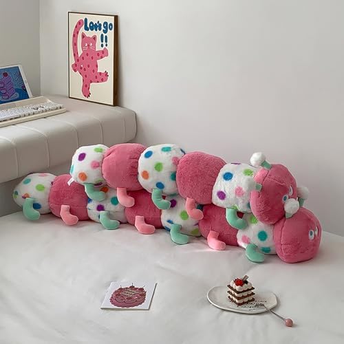 Hofun4U Caterpillar Plush Pillow - Pink 35 Inch