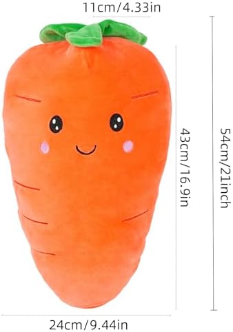 ASkinds Cartoon Carrot Plush Pillow - Cute Stuffed Toy for Kids