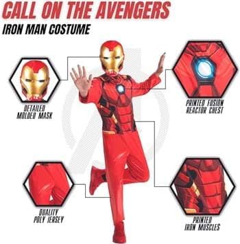 Marvel Iron Man Youth Halloween Costume Jumpsuit
