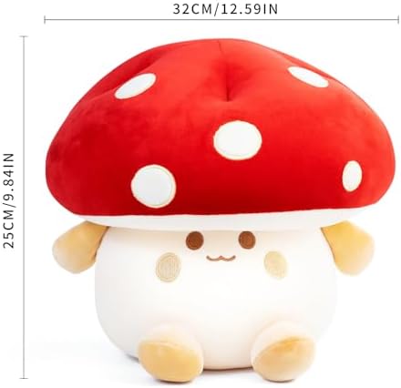 Nuokin 12 Inch Cute Mushroom Plush Pillow Toy