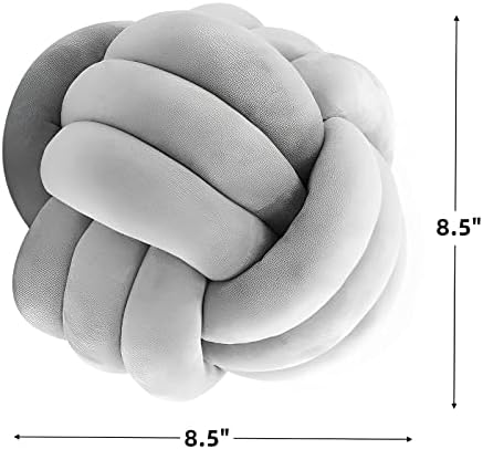 KEBAIHUA Knot Ball Pillow Handmade Plush Throw Cushion for Kids Room