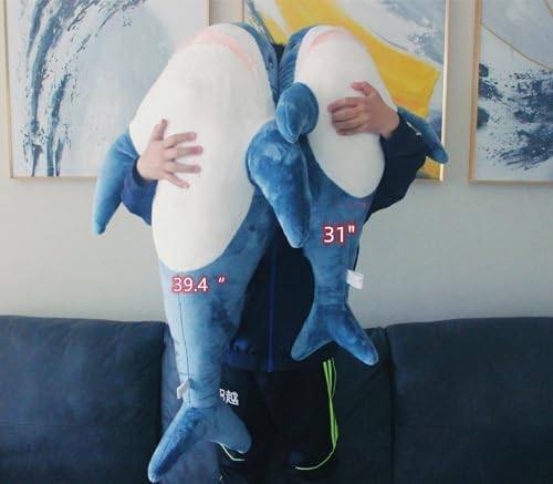 Ryttir 31 Inch Big Shark Plush Pillow