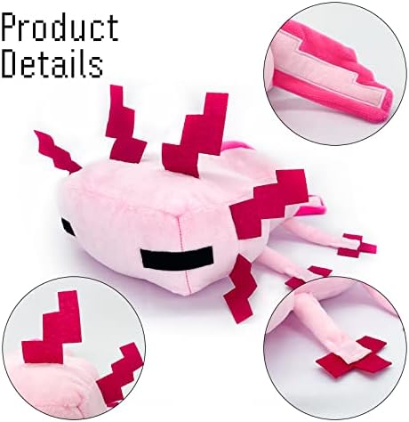 Pink Axolot Plush Pillow Stuffed Animal Decor