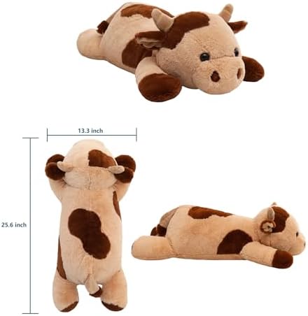 YESGIRL 256 Inch Weighted Cow Plush Toy
