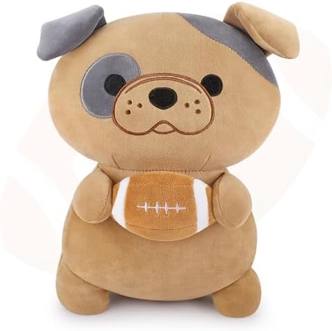 Achwishap French Bulldog Plush Pillow with Rugby 14 Inch Cute Stuffed Animal
