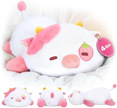 Mewaii Weighted Strawberry Cow Plush 40 Lbs