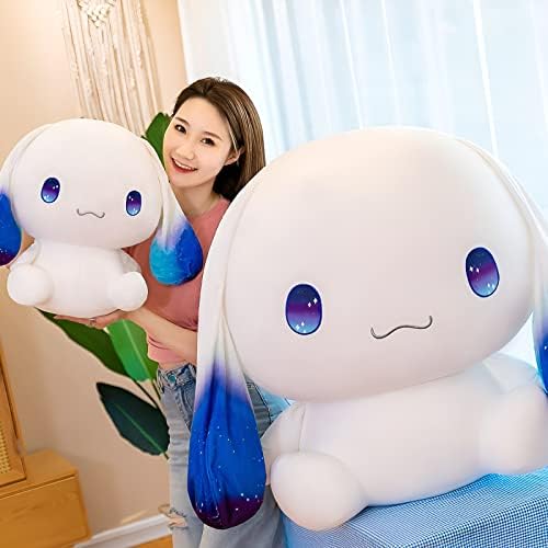 OULV Big Ear White Plush Dog Toy 118 Inch Hugging Pillow