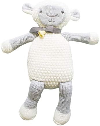 Baby Lola The Lamb Rattle Toy 100 Cotton Eco-Friendly 7-Inch