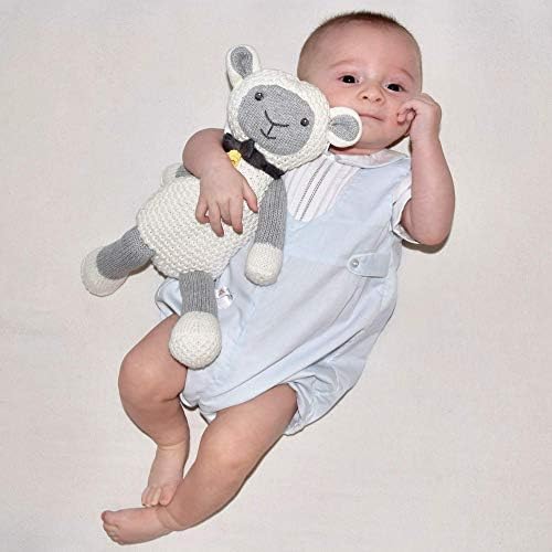 Baby Lola The Lamb Rattle Toy 100 Cotton Eco-Friendly 7-Inch