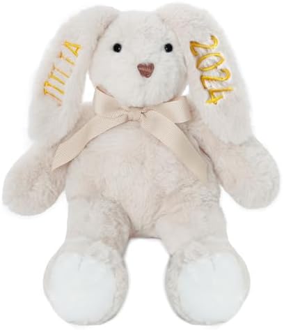Personalized Embroidered Plush Bunny with Childs Name 1