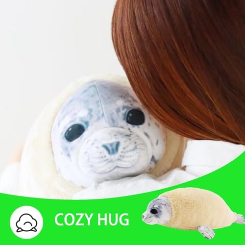 20 Molting Seal Plush Pillow Chubby Blob Seal Stuffed Animal
