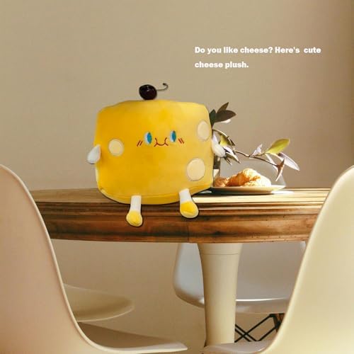 Cheese Stuffed Plush Pillow - Kids Toy for Home Decor