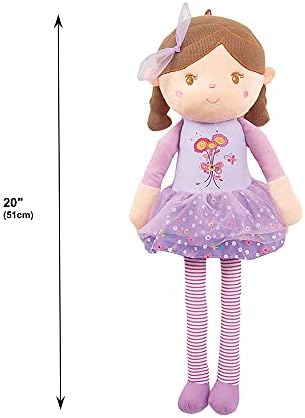 Linzy Olivia Rag Doll 20 Inch Soft Plush Purple