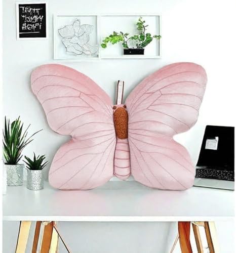 Butterfly Shaped Plush Pillow All Pink