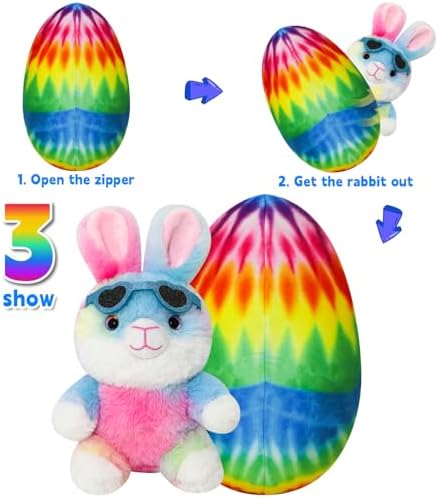 Easter Bunny Egg Toy with Hidden Zipper