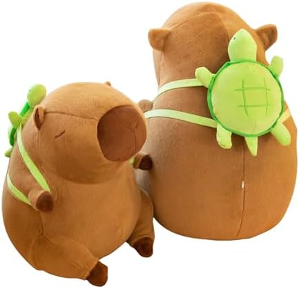 Capybara Plush Stuffed Animal with Turtle Backpack 9 Inch