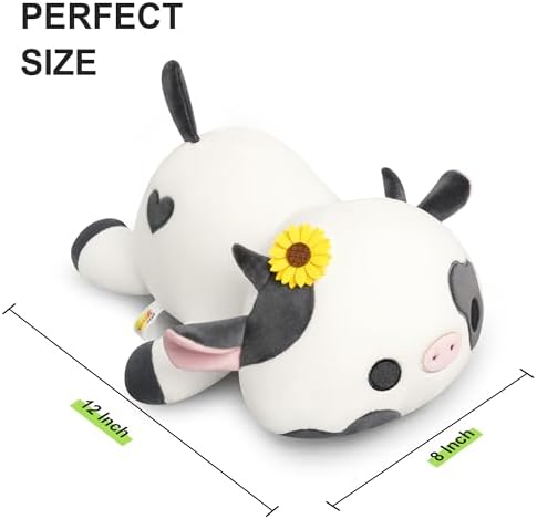 Onsoyours 12 Sunflower Cow Plush Pillow Toy