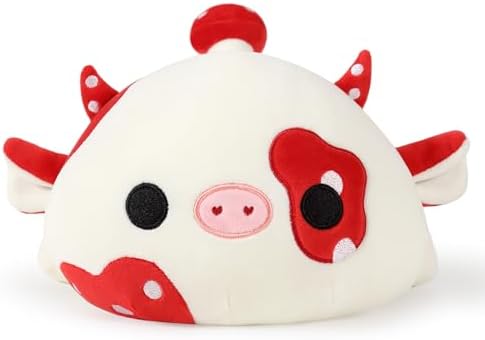 Onsoyours Cute Mushroom Cow Plush Pillow 12