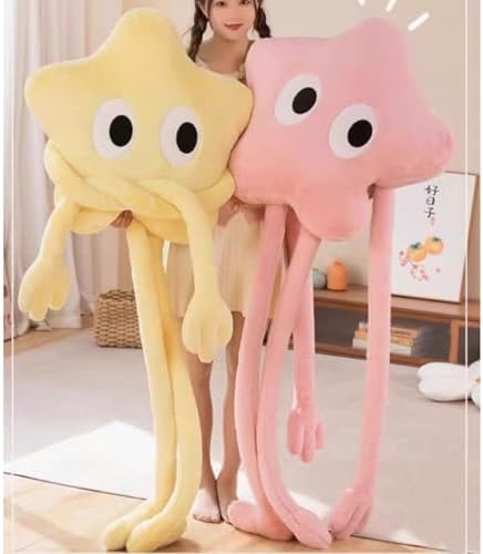 ELKOHA Long Star Plush Pillow Cute Stuffed Animal Kawaii Soft Plushies